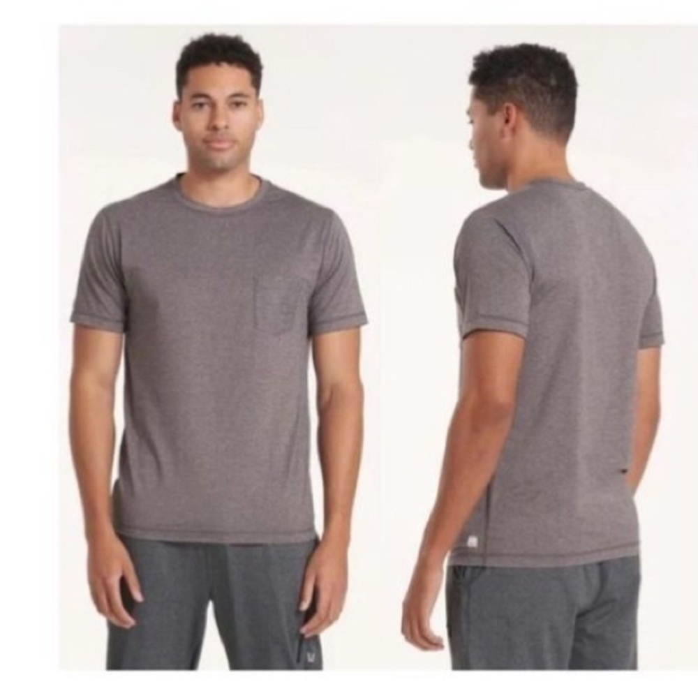 Vuori Tradewinds Performance Pocket Tee in Heather Gray